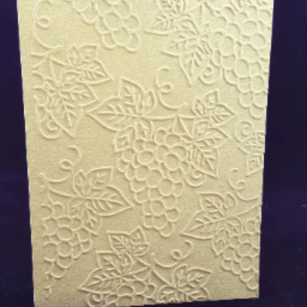 Grapes Embossed Note‎ Cards w Matching Envelopes, Set of 6, Embossed Cards